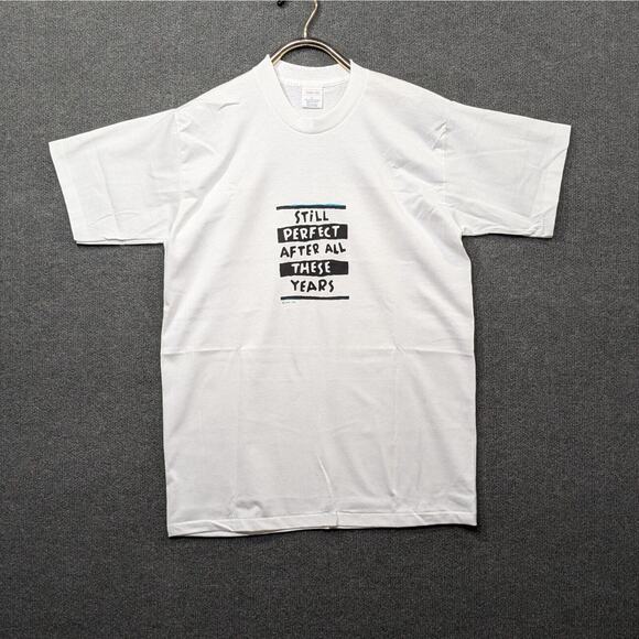 Vintage Graphic T-Shirt Mens XL Single Stitch 90's Funny Saying Cotton White - Picture 1 of 9